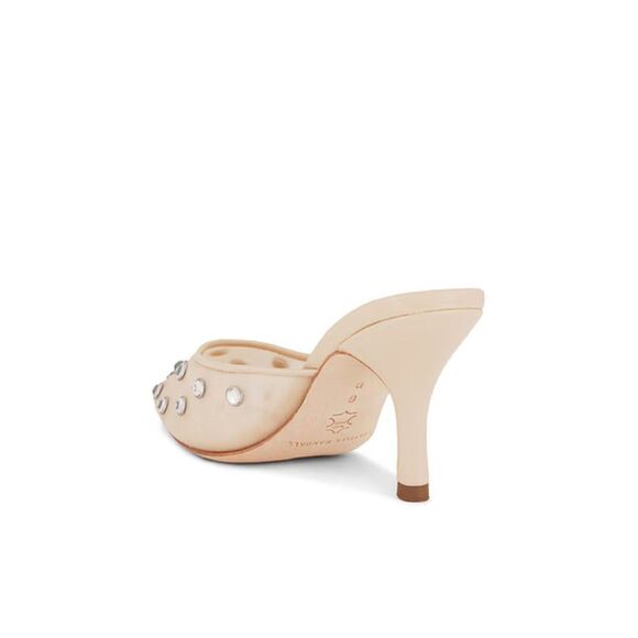 NEW Loeffler Randall Paloma Mules heels shoes Cream rhinestones Revolve 9.5 - Picture 3 of 13